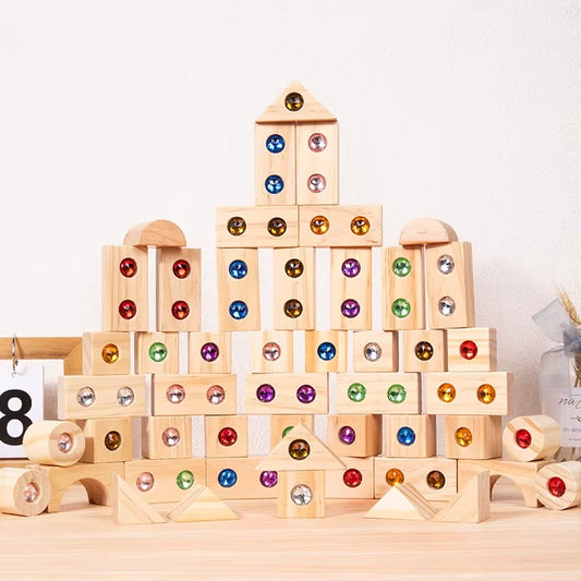 Blocs de bricolage en bois pour enfants