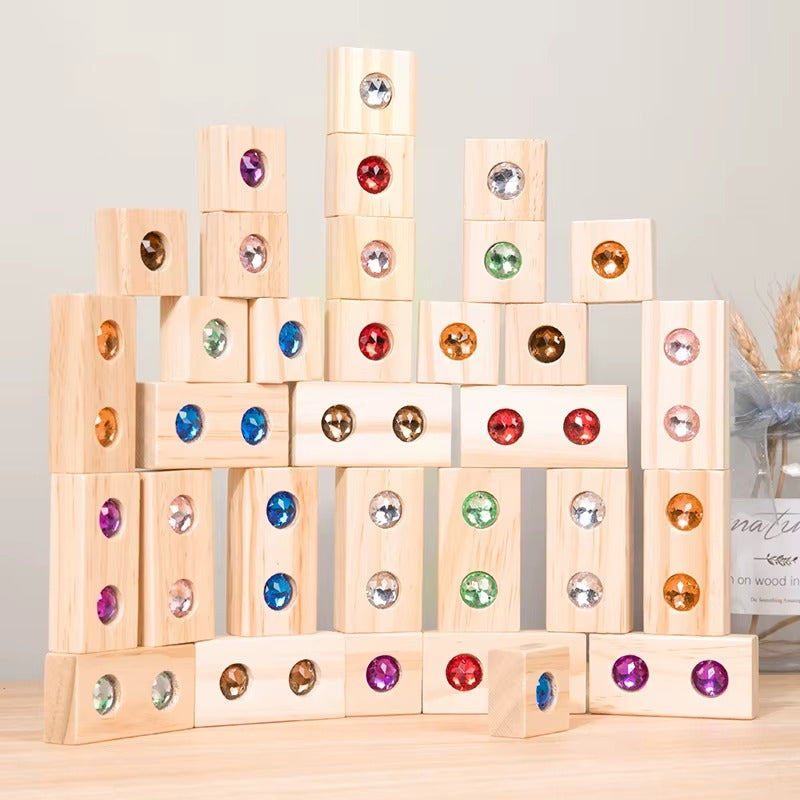 Blocs de bricolage en bois pour enfants