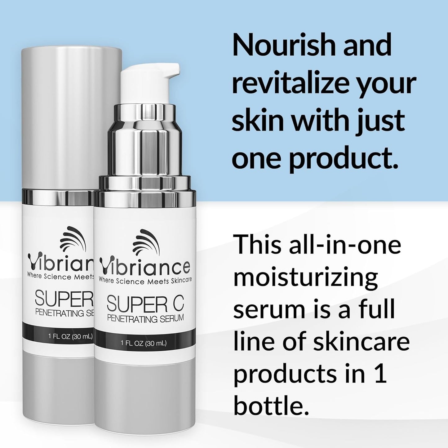 Vibriance Super C Serum pour peau mature - Formule vitaminique tout-en-un hydrates, fermes, lifts, lisses, cible les taches de vieillesse, rides, 1 fl oz