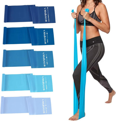Lianjindun 5 Pcs Professional Resistance Bands. Latex-Free, Pilates Band, Work Out Bands, Stretch Bands for Working Out Women or Men, Exercise Bands Set for Pilates, Physical Therapy, Yoga