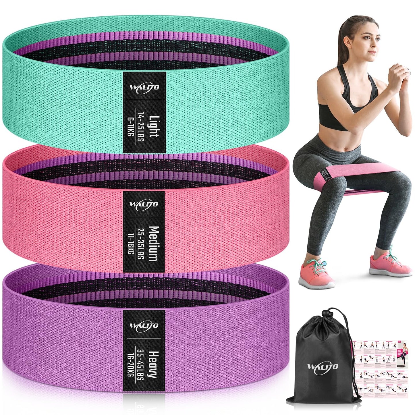 Lianjindun 5 Pcs Professional Resistance Bands. Latex-Free, Pilates Band, Work Out Bands, Stretch Bands for Working Out Women or Men, Exercise Bands Set for Pilates, Physical Therapy, Yoga