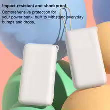 Étui en silicone antichoc pour batterie externe Xiaomi avec câble intégré 20000mAh 22.5W PB2020MI, étui de protection anti-poussière
