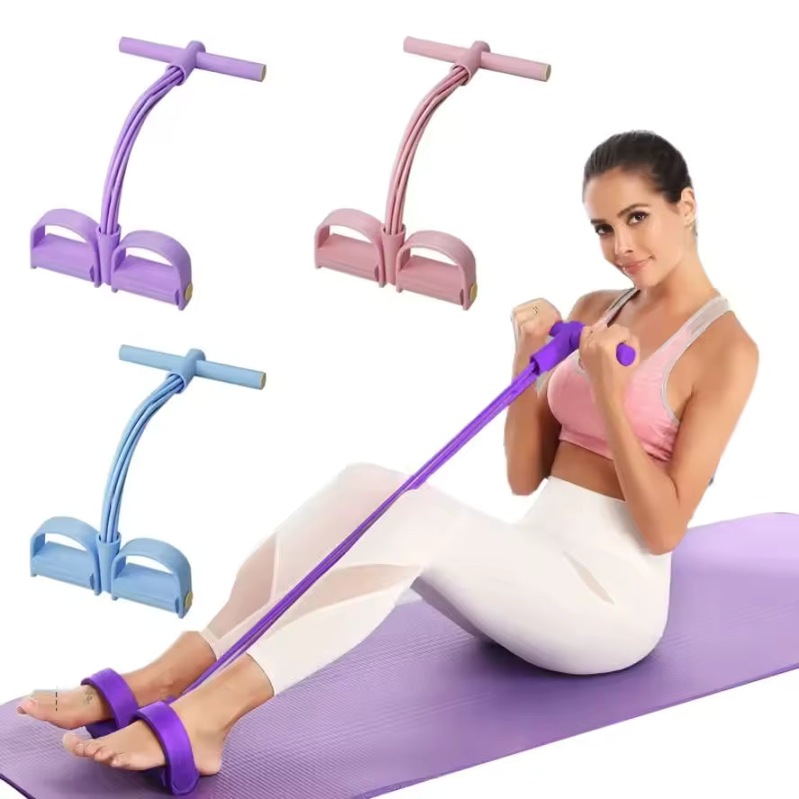 Bande de résistance à 6 tubes, corde de Tension multifonction, bandes de Fitness, extracteur de pédale de Yoga élastique à 6 tubes pour exercices sportifs en salle de sport