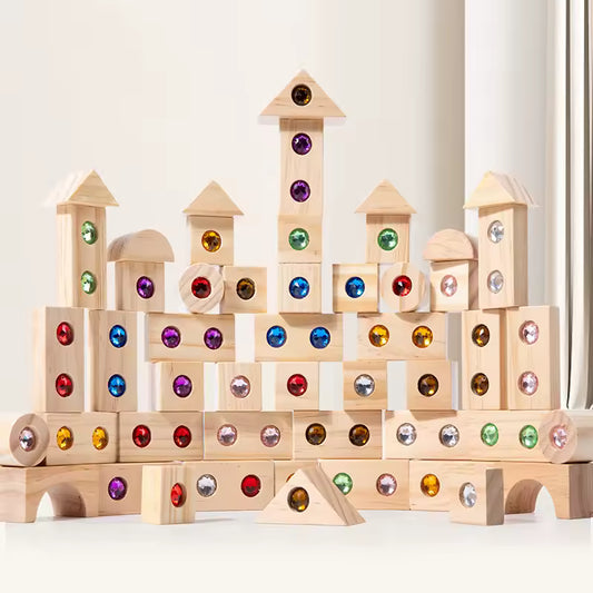 Blocs de bricolage en bois pour enfants