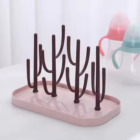 Support de séchage de comptoir de biberon, gobelets détachables pour tout-petits, support de sèche-vaisselle pour nourrissons avec plateau égouttoir, accessoires pour bébé