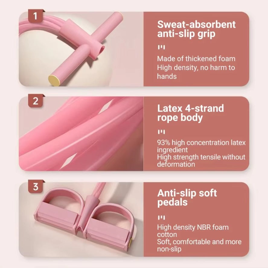 Bande de résistance à 6 tubes, corde de Tension multifonction, bandes de Fitness, extracteur de pédale de Yoga élastique à 6 tubes pour exercices sportifs en salle de sport